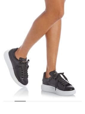 Alexander McQueen black women’s oversized low top sneakers size 37